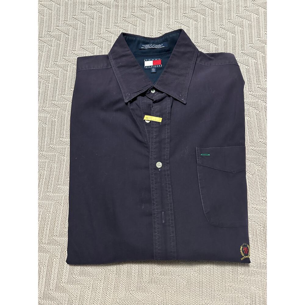 Tommy Hilfiger dark plum purple button down size XXL